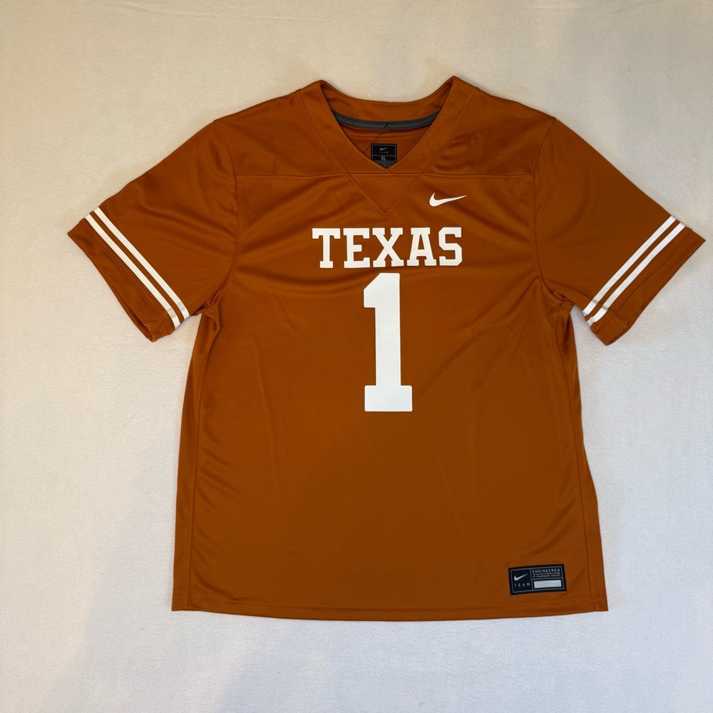 Nike Texas Longhorns #1 Youth Jersey XL Orange Dri-FIT Football NWT